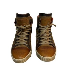 Bull Boxer Côte d'Azur Limited Edition 43 High‎ Top Leather Tan Sneakers Shoes